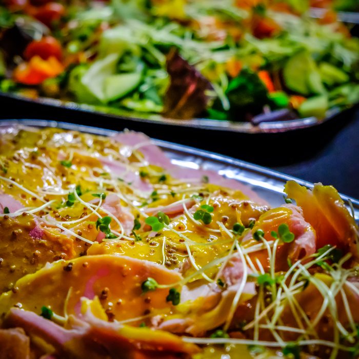 Honey roasted ham & Garden salad